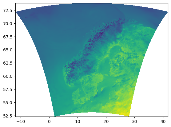 Figure 1: The spatial domain of the reanalysis dataset.